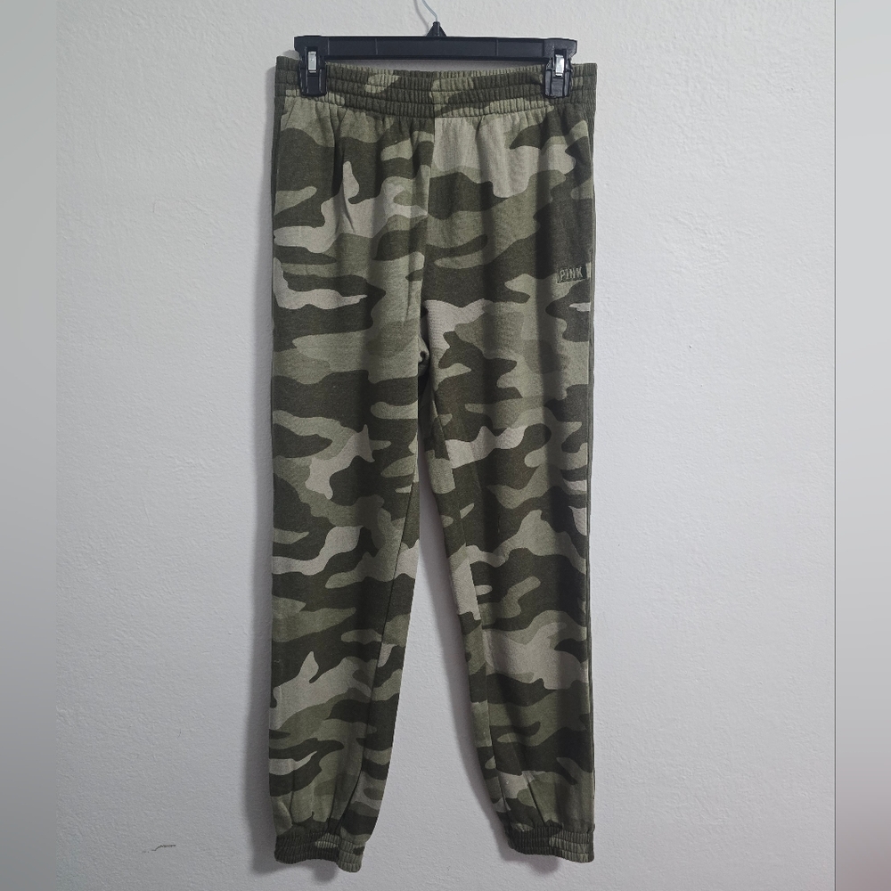 PINK Victoria's Secret Olive Camouflage Pants Small